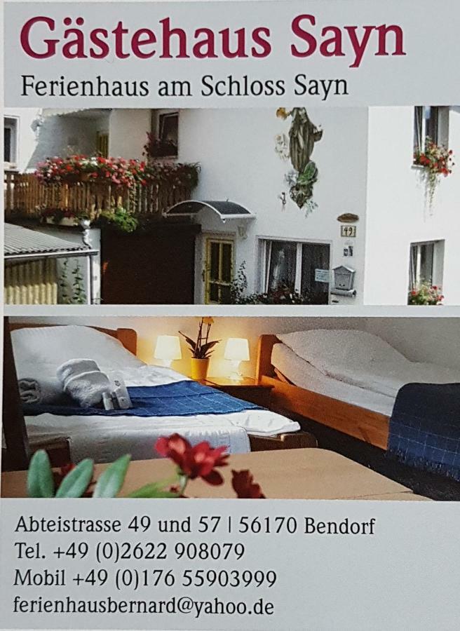 Hotel Gastehaus Am Schloss Sayn Bendorf Exteriér fotografie